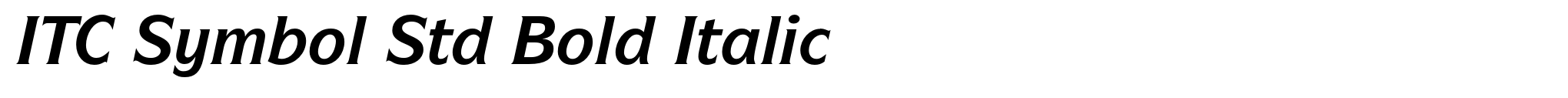 ITC Symbol Std Bold Italic image